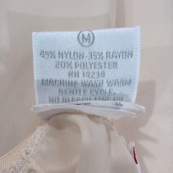 Nordstrom Half Slip 25 Inch Womens VTG Sz M (XXS-S Today) Beige Dress Skirt READ - Picture 4 of 13